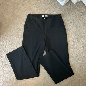 NWOT A New Day Womens Stretch Black Straight Pants Hi Rise 32” Inseam Size 10